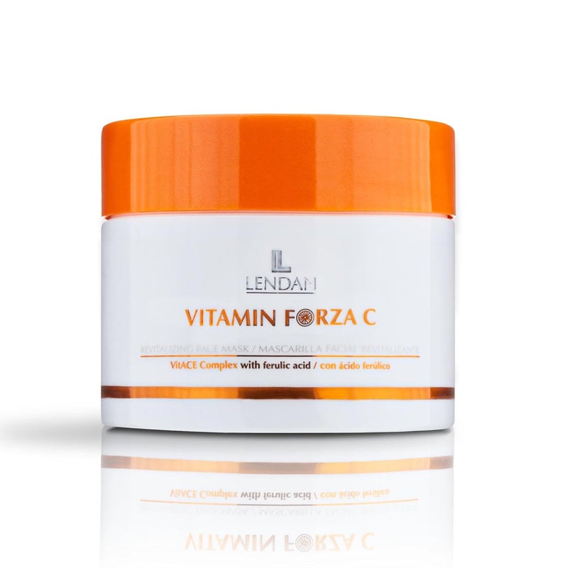 Lendan Lendan  Revitalizing Facial Mask Vitamin Forza C  200 ml  Exfoliating and Hydrating Action  Promotes Cellular Renewal  More Radiant Skin  AntiAging Effect  With AHA and Aloe Vera