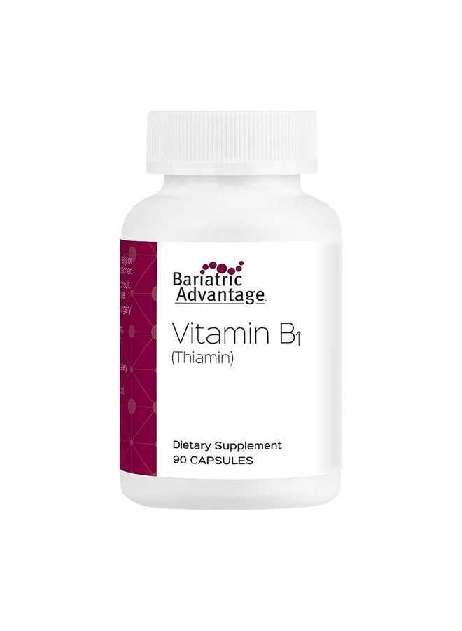 Bariatric Advantage Vitamin B1 thiamin - 100 mg Thiamin Mononitrate - Easy Digest - Designed for Bariatric Patients - Supports Energy Production* - Bariatric Supplement - 90 Count - Image 1