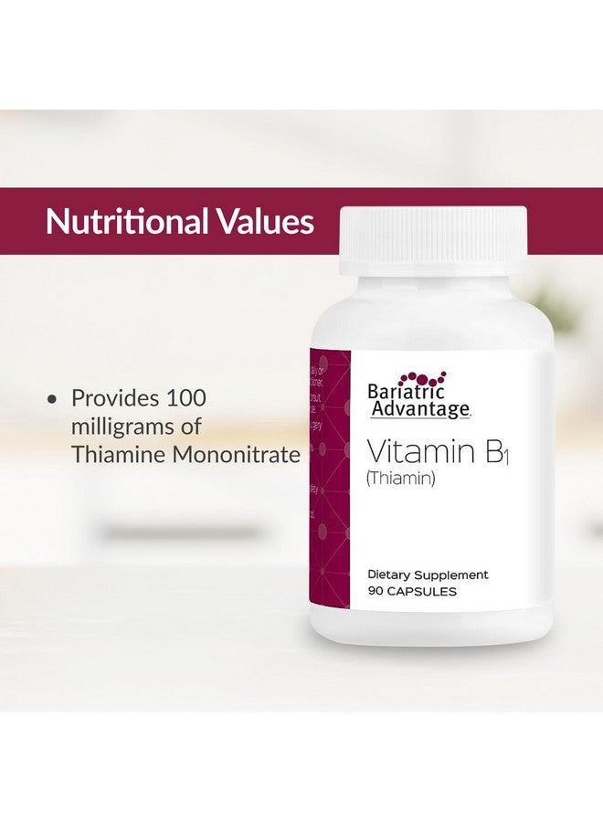 Bariatric Advantage Vitamin B1 thiamin - 100 mg Thiamin Mononitrate - Easy Digest - Designed for Bariatric Patients - Supports Energy Production* - Bariatric Supplement - 90 Count - Image 5