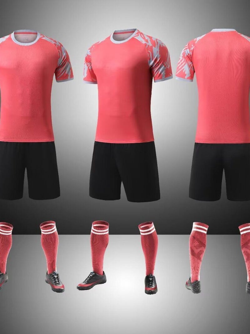 Batch Round Neck Collar Board Camouflage Football Uniform Suit Adult Children Student Toddler Training - Image 3