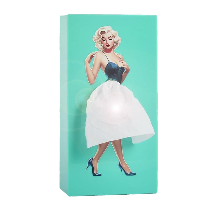 Manifish Skirt Tissue Box Holder, Charming and Cute Tissue Box Cover Rectangle Acrylic Tissue Box, Stylish Skirt Tissue Box Holder, Decorative Tissue Cover for Bathroom Toilet Bedroom Living Room Table Desk - Image 1