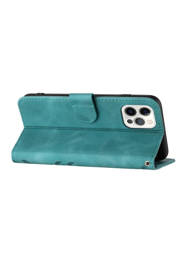 S-TOP Case For iPhone 14 Pro Line Pattern Skin Feel Leather Phone Case - Image 3