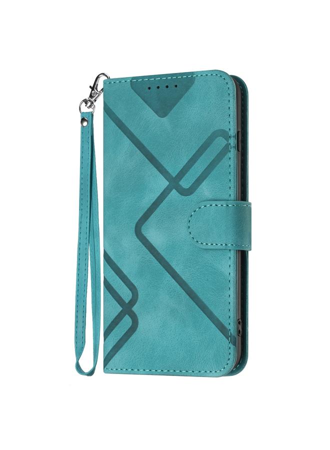 S-TOP Case For iPhone 14 Pro Line Pattern Skin Feel Leather Phone Case - Image 2