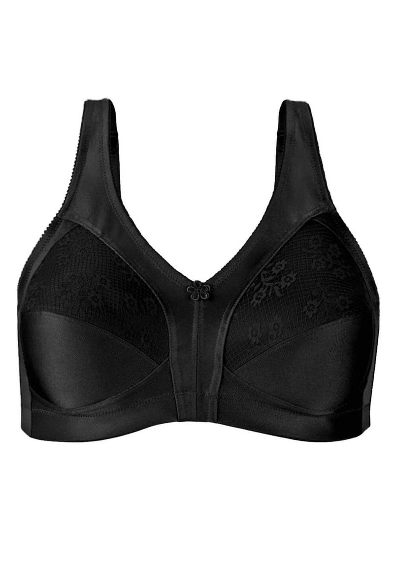 Exquisite Form Womens Intimate Apparel Side Shaping With Lace 5100548 Bra, Black, 42D US - Image 2
