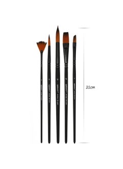 Worison Fine Paint Brush Nylon Hair Variety Style Short Rod Art Painting Brush for Art Supplies  - Image 2