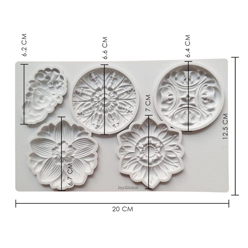 Ditya Crafts Vintage Flower Silicone Mold for Resin Clay Cake Brooch Making - Image 2