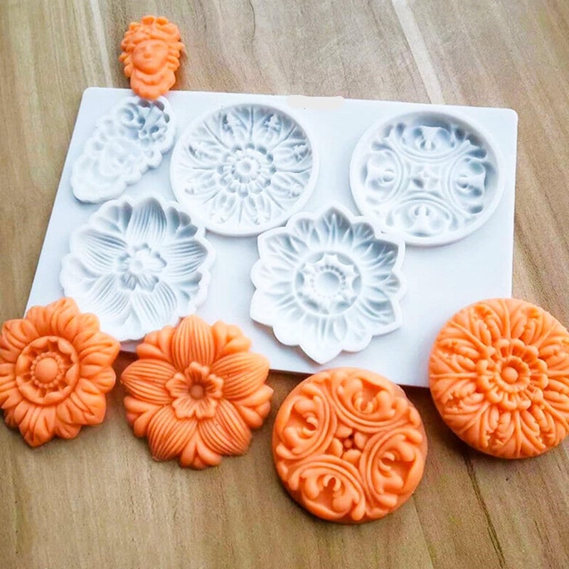 Ditya Crafts Vintage Flower Silicone Mold for Resin Clay Cake Brooch Making - Image 4