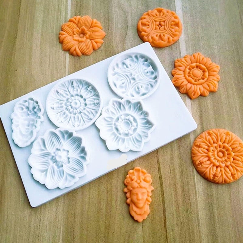 Ditya Crafts Vintage Flower Silicone Mold for Resin Clay Cake Brooch Making - Image 5