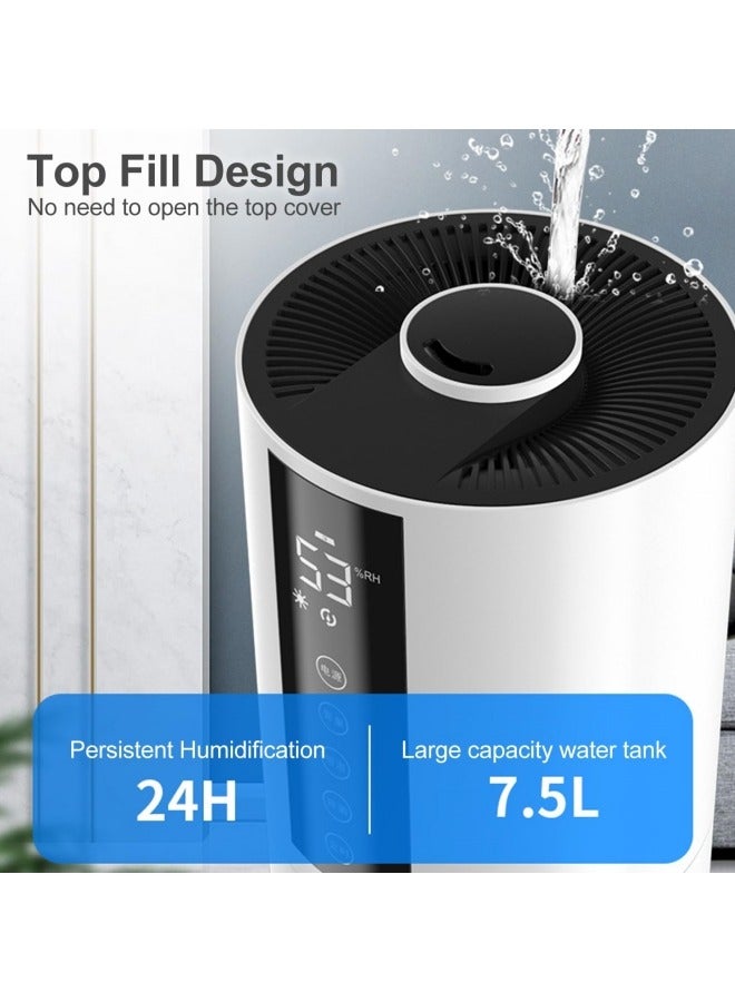GGEROU Humidifier Household,Stand Humidifiers for Bedroom Living Room,7.5 L Large Humidifier with Remote Control,3 Speed Mist,Top Fill Whole house Humidifier - Image 5