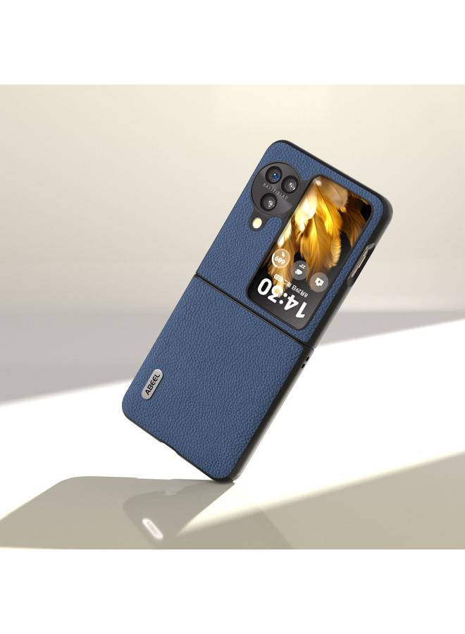 S-TOP Case For OPPO Find N3 Flip ABEEL Genuine Leather + PC Litchi Texture Phone Case - Image 4