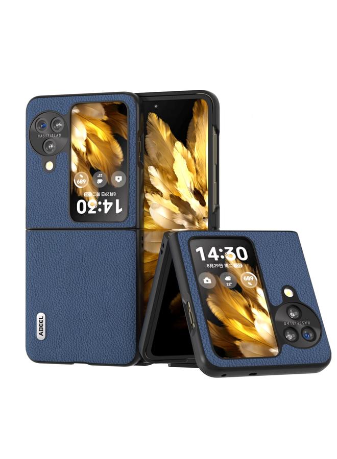 S-TOP Case For OPPO Find N3 Flip ABEEL Genuine Leather + PC Litchi Texture Phone Case - Image 1