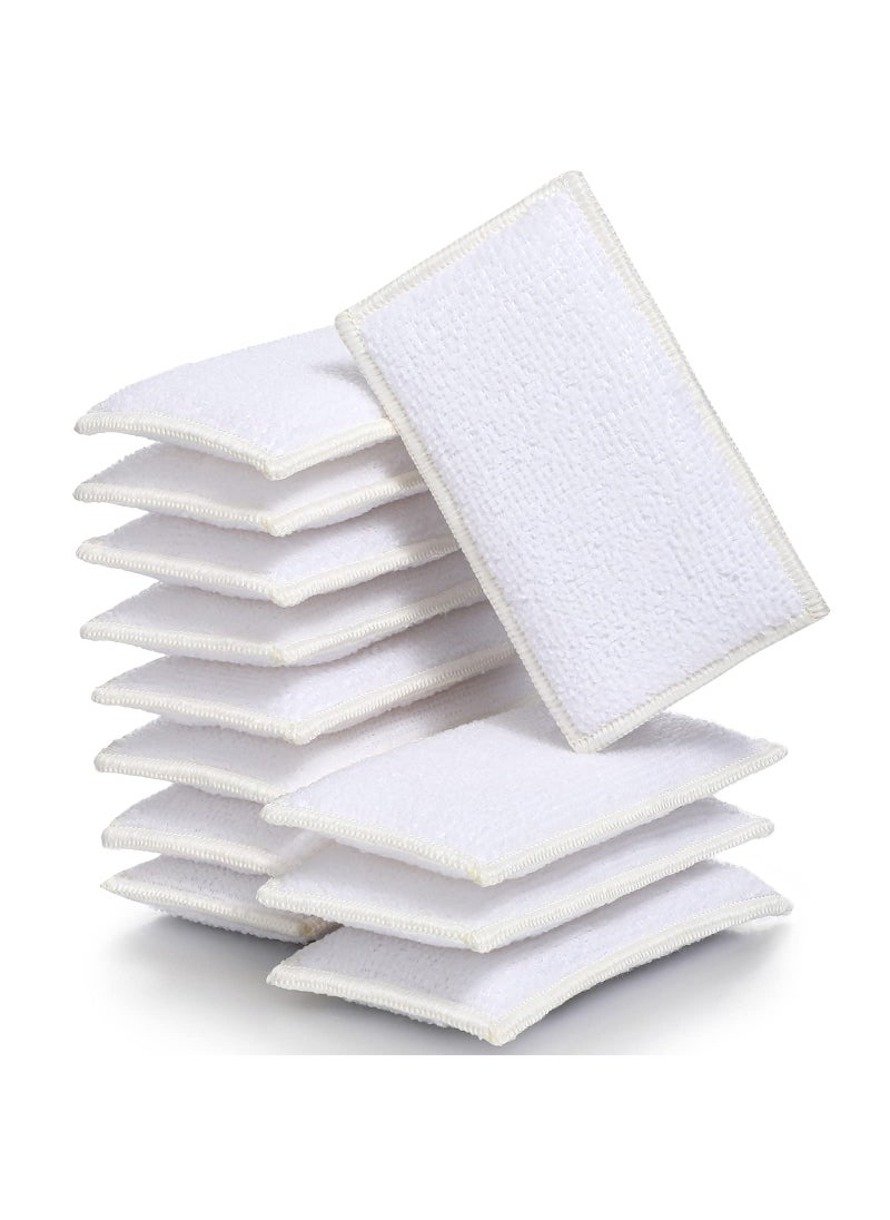 Gandeer Gandeer 12 Pcs Interior Scrubbing Sponge for Leather Plastic Car Microfiber Kitchen Household Cleaning Kit Double Sided Dish Cleaning White 