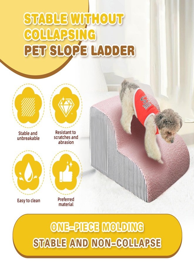 نيزو سلم سهل الصعود للحيوانات الأليفة الصغيرة، مناسب للأسرة المرتفعة، غطاء قابل للإزالة والغسل، سلم من الإسفنج عالي الكثافة للكلاب الصغيرة والقطط الكبيرة في السن والحيوانات الأليفة الأخرى للصعود والنزول من الأريكة أو السرير بسهولة (خطوتان) - Image 4