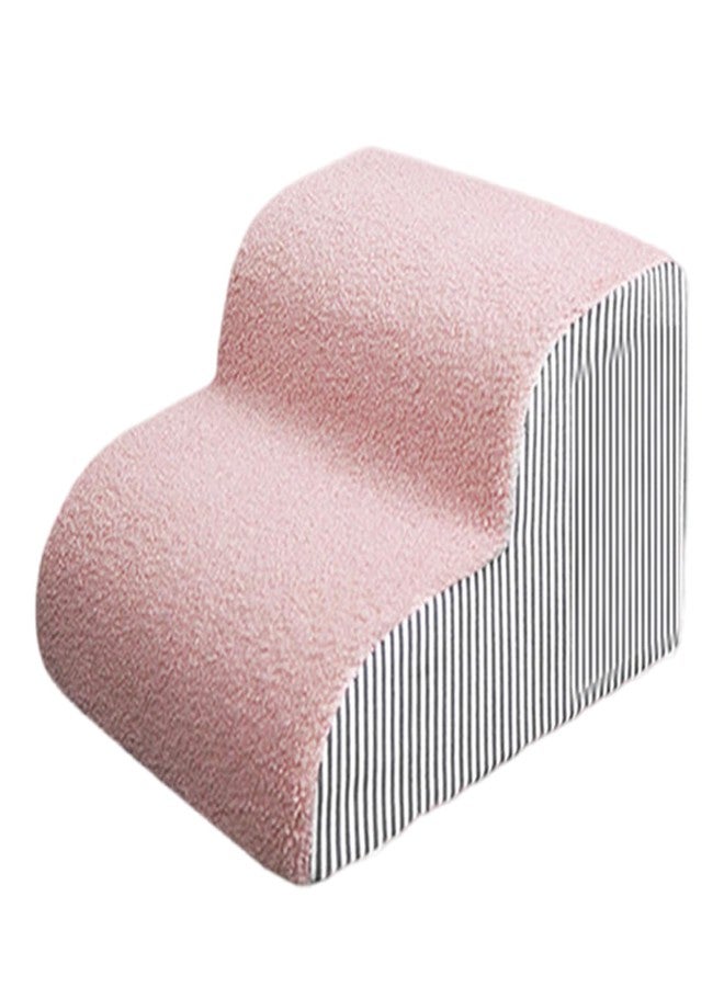 نيزو سلم سهل الصعود للحيوانات الأليفة الصغيرة، مناسب للأسرة المرتفعة، غطاء قابل للإزالة والغسل، سلم من الإسفنج عالي الكثافة للكلاب الصغيرة والقطط الكبيرة في السن والحيوانات الأليفة الأخرى للصعود والنزول من الأريكة أو السرير بسهولة (خطوتان) - Image 1