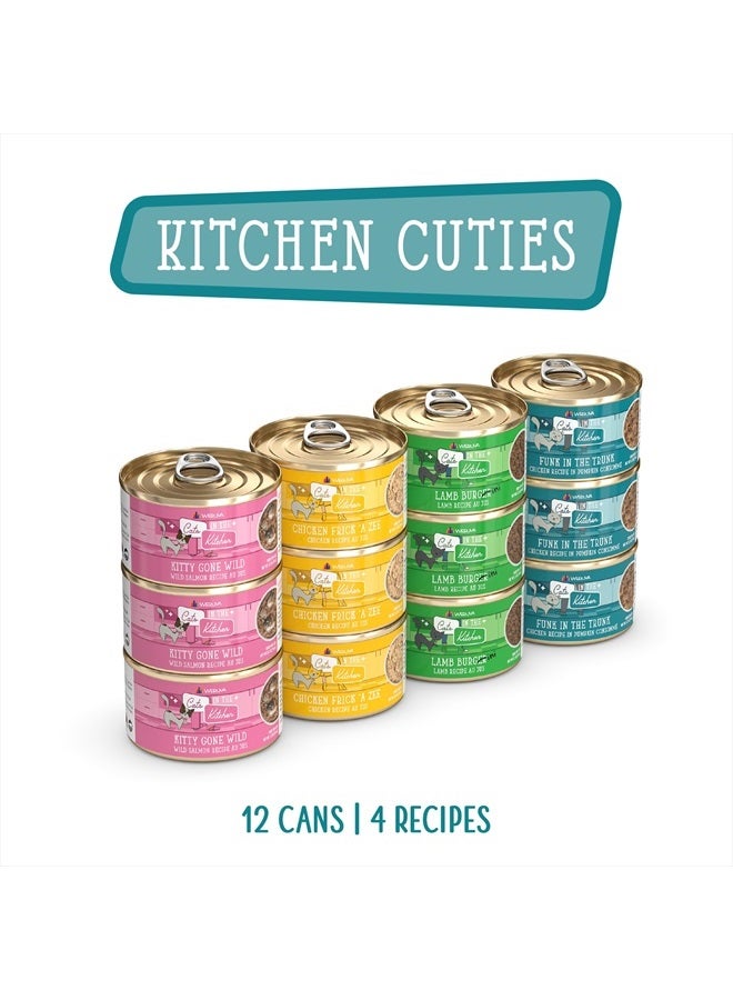 Weruva Cats in The Kitchen, Kitchen Cuties Variety Pack, Wet Cat Food, 3.2oz Can (Pack of 12) - Image 2