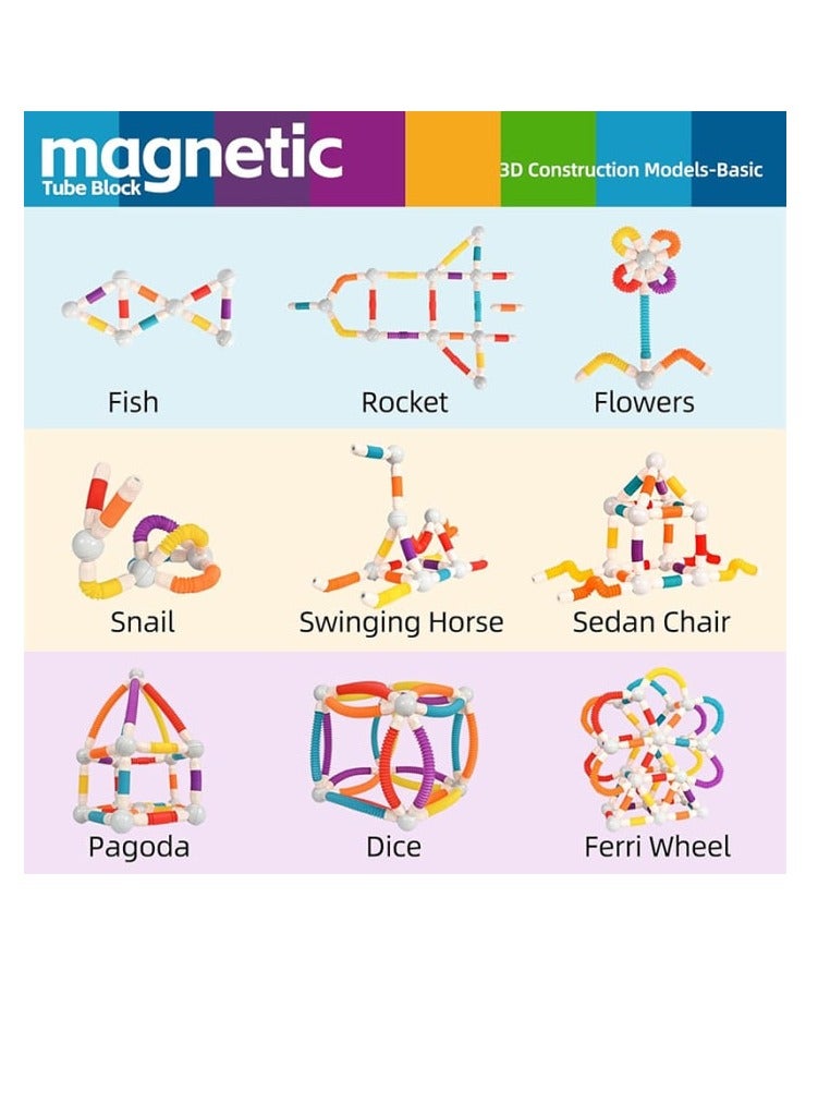Magnetic Flexible Magnetic Tube Block 108-Pcs CH1456 - Image 3