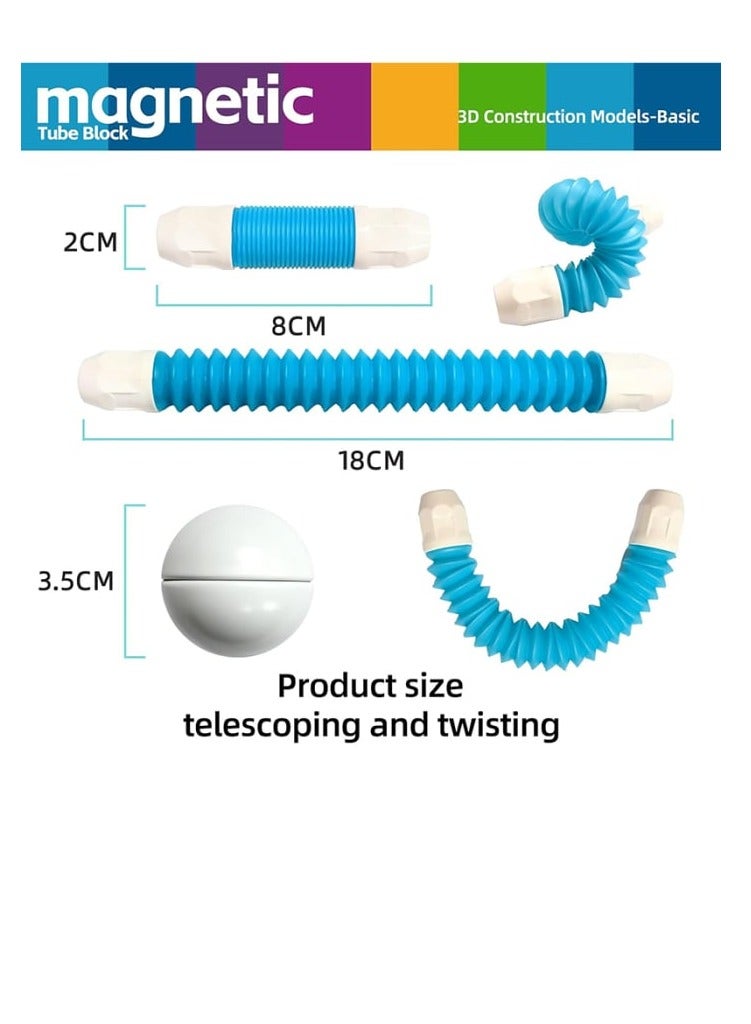 Magnetic Flexible Magnetic Tube Block 108-Pcs CH1456 - Image 2