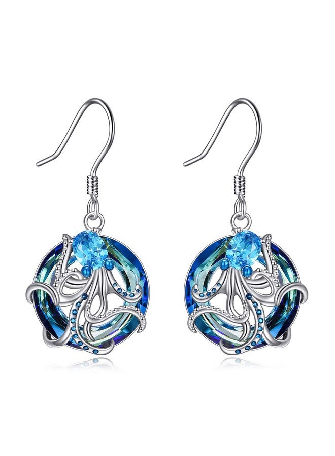 YFN Octopus Gifts For Women Sterling Silver Octopus Dangle Drop Earrings Ocean Animal Jewelry For Ocean And Octopus Lover - Image 1