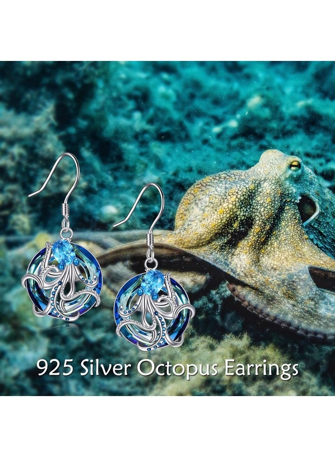 YFN Octopus Gifts For Women Sterling Silver Octopus Dangle Drop Earrings Ocean Animal Jewelry For Ocean And Octopus Lover - Image 5