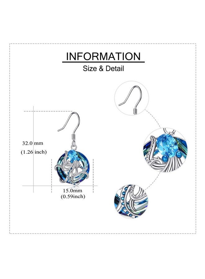 YFN Octopus Gifts For Women Sterling Silver Octopus Dangle Drop Earrings Ocean Animal Jewelry For Ocean And Octopus Lover - Image 4