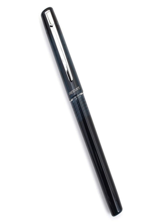 PLATINUM Prefounte Fountain Ink Pen with SS Fine Nib, Translucent Graphite Blue Barrel, Cap, Blue-Black Ink Cartridge Included, Slip & Seal Cap Design, Ideal For Adults Daily Use Beginners - Image 2