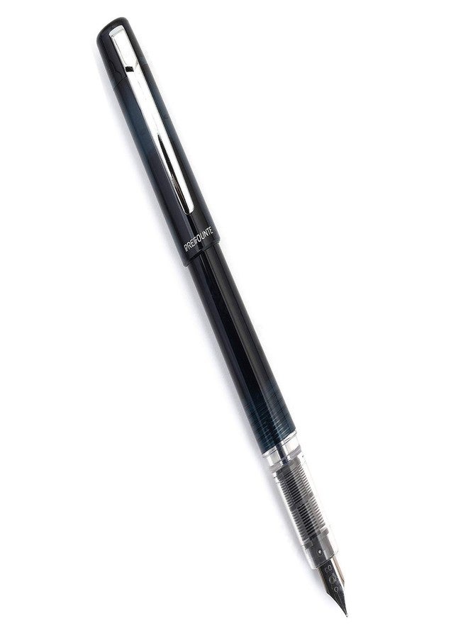 PLATINUM Prefounte Fountain Ink Pen with SS Fine Nib, Translucent Graphite Blue Barrel, Cap, Blue-Black Ink Cartridge Included, Slip & Seal Cap Design, Ideal For Adults Daily Use Beginners - Image 3