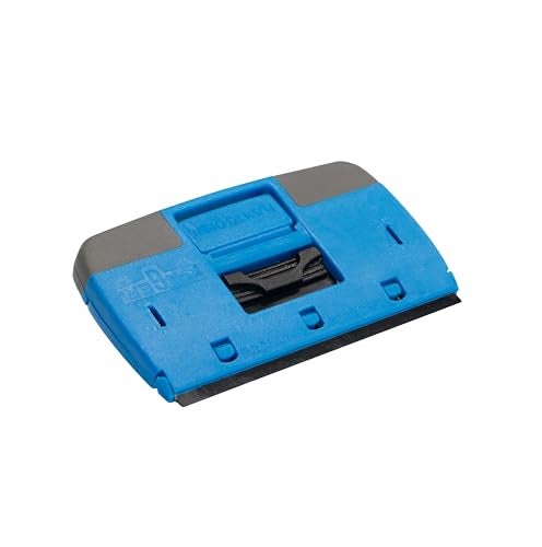 Unger Professional Compact 4” Window and Glass Scraper, Reversible Razor Blade Tool with Retractable Safety Guard, Use for Residue, Stickers, Glue, and Paint on Smooth Surfaces - Image 1