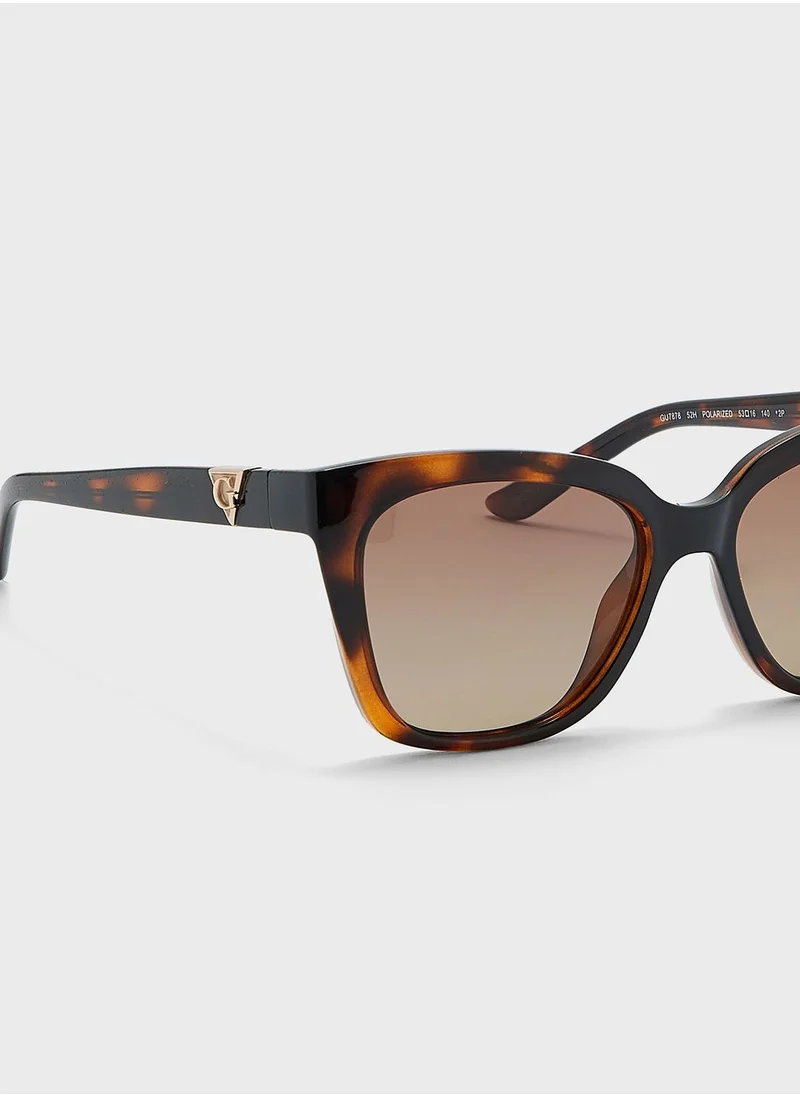 GUESS Gradient Oversized Rectangle Shape Sunglasses