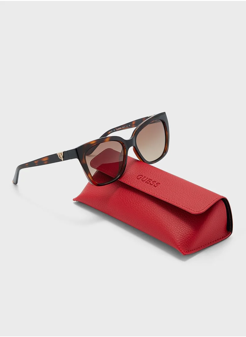 GUESS Gradient Oversized Rectangle Shape Sunglasses