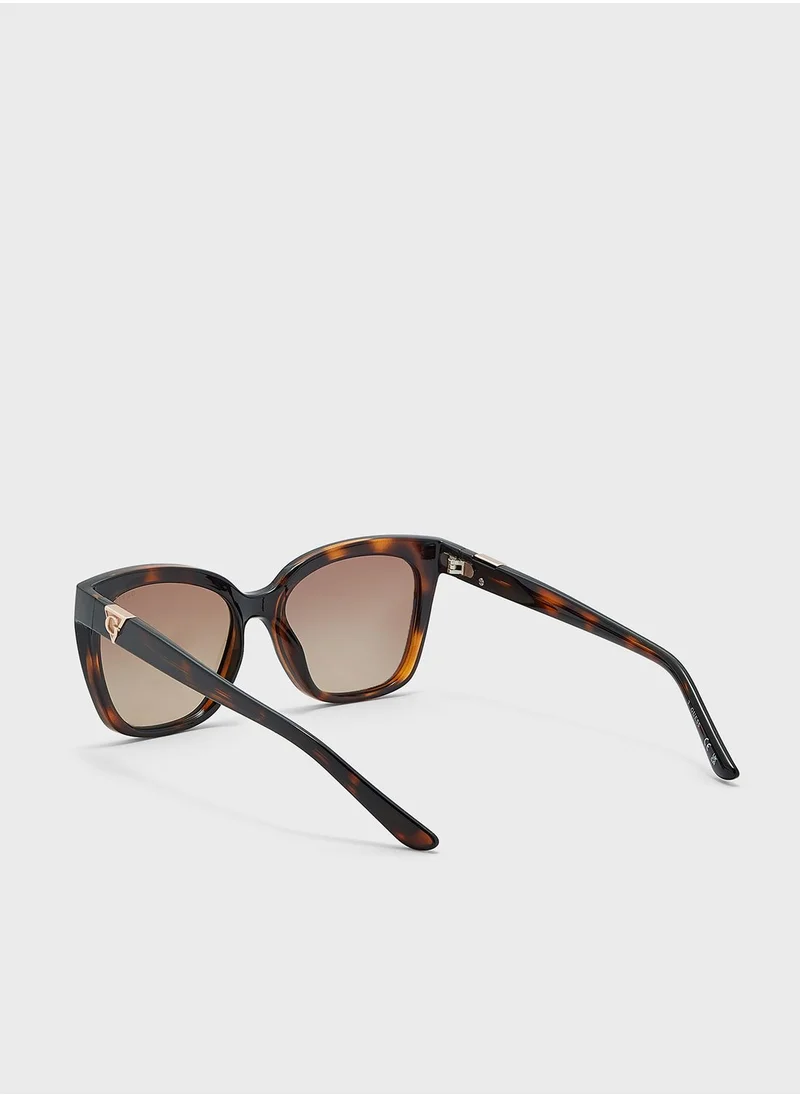 GUESS Gradient Oversized Rectangle Shape Sunglasses