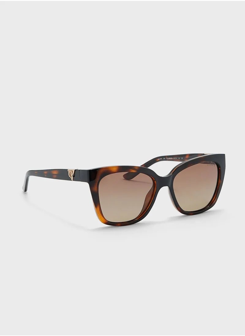 GUESS Gradient Oversized Rectangle Shape Sunglasses