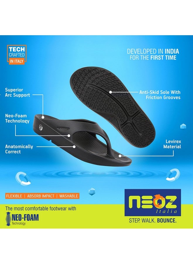 NEOZ Neoz Ultra Soft Women's Slippers with Cushion FootBed for Adult | Comfortable & Light Weight| Stylish & Anti-Skid| Waterproof & Everyday Flip Flops for Ladies/Girls, W-CLASSIC-NERO_5  - Image 3