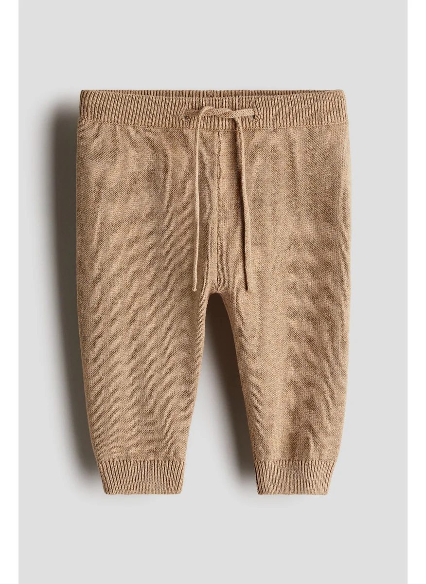 H&M Fine-Knit Cotton Joggers