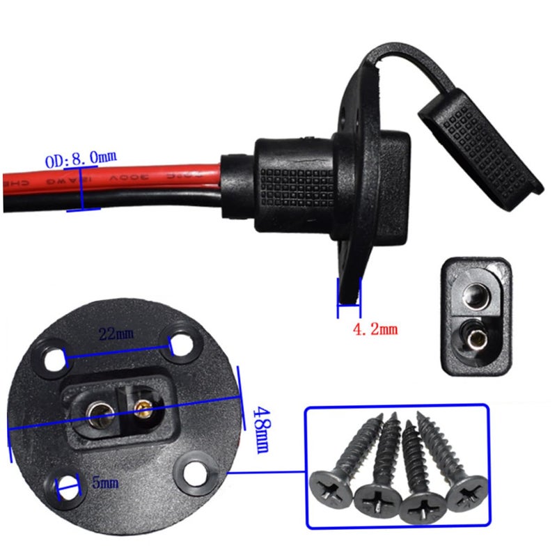12v SAE Power Cable Cover Assembled Connect Cable for Solar Panels Batteries Motorcycles Automotive and Applications - Image 3