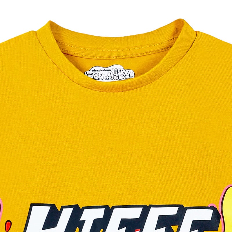 Nickelodeon Sponge Bob Hieee Kids Boy's Short Sleeve T-Shirt - Image 4
