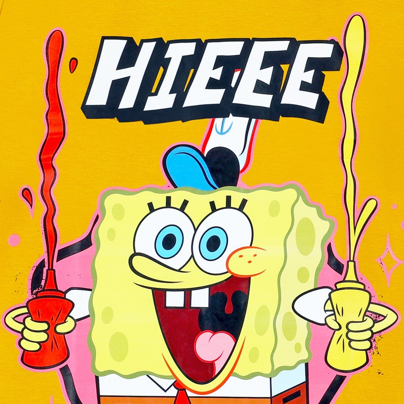 Nickelodeon Sponge Bob Hieee Kids Boy's Short Sleeve T-Shirt - Image 5
