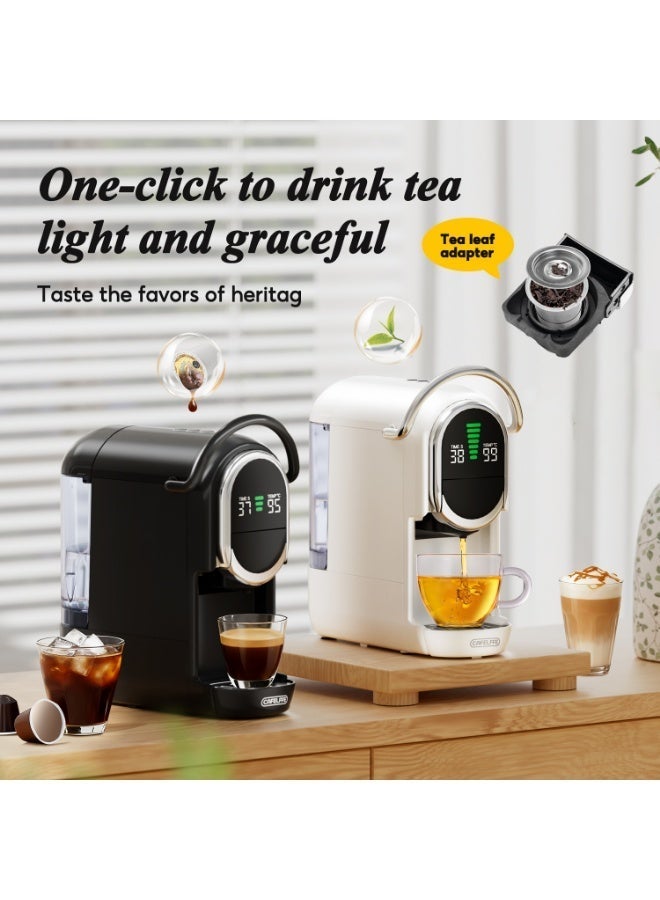 Cafelffe New Upgrade 6 in 1 Capsule Coffee Maker with 7 Level Coffee Volume & Temperature Adjustment and Automatic Pressure Relief | For NS/DG/Kcup Capsule, ESE 44mm Pods, Tea Leaves and Coffee Powder 1450W Black - Image 3