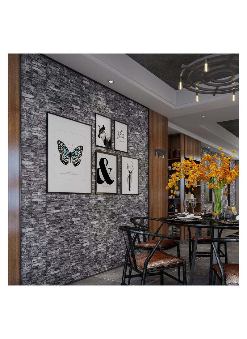 RATSAW - 20PCS 3D Wall Panels Peel and Stick 3D Brick Wallpaper Peel and Stick Faux Stone Wall Panel Foam Brick Self-Adhesive Wallpaper 35 x 38.5CM - Image 1