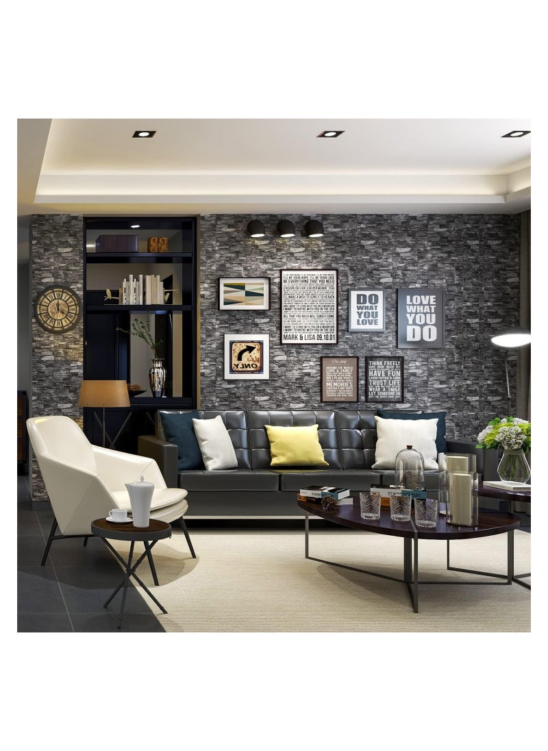 RATSAW - 20PCS 3D Wall Panels Peel and Stick 3D Brick Wallpaper Peel and Stick Faux Stone Wall Panel Foam Brick Self-Adhesive Wallpaper 35 x 38.5CM - Image 1