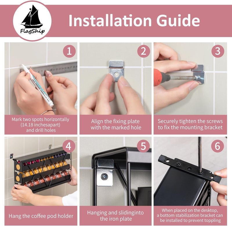 Flagship 6-Tier Vertuo Pod Holder for Nespresso - 60+ Capsule Max Capacity Metal Rack, Ultra-Efficient Corner Storage Space Saving Design - Image 5