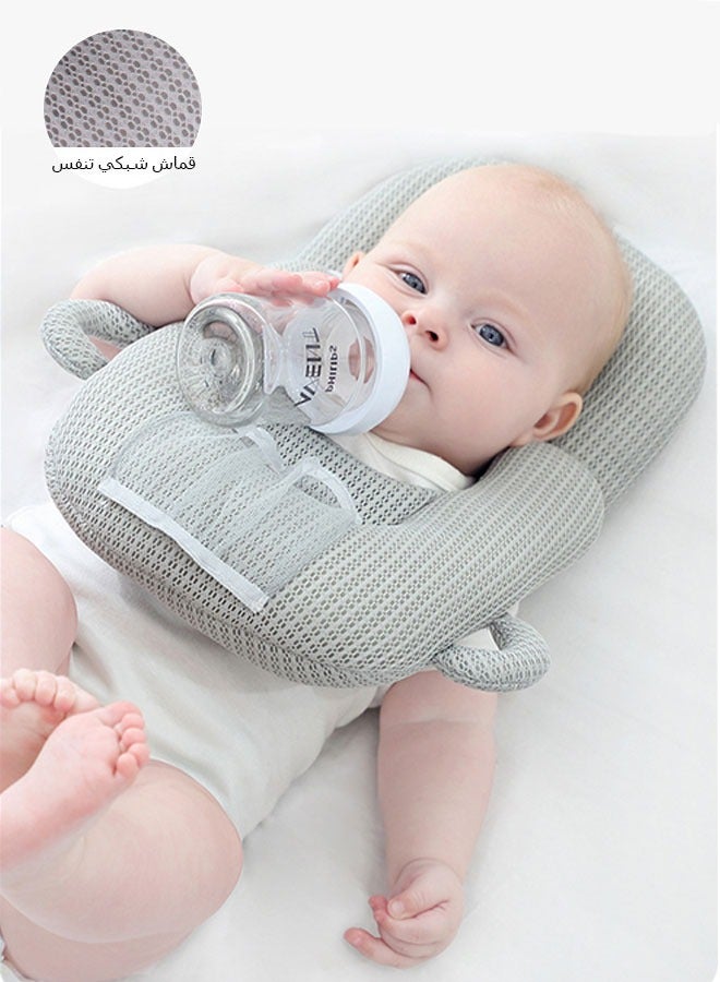 WINEENEE Breast Feeding Support Pillow: Anti-Choke Design & Adjustable Back Support - Organic Cotton Cover + Machine Washable (Saudi Mum Approved) - Image 1