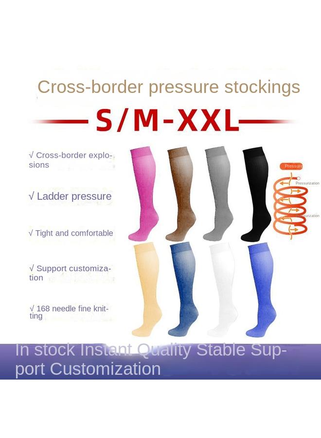 Bluejw Explosions  Color Compact Long Barrel Sports Compression Socks For Men And Women Compression Miracle Socks  - Image 3