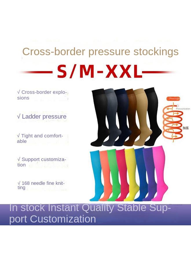 Bluejw Explosions  Color Compact Long Barrel Sports Compression Socks For Men And Women Compression Miracle Socks  - Image 2