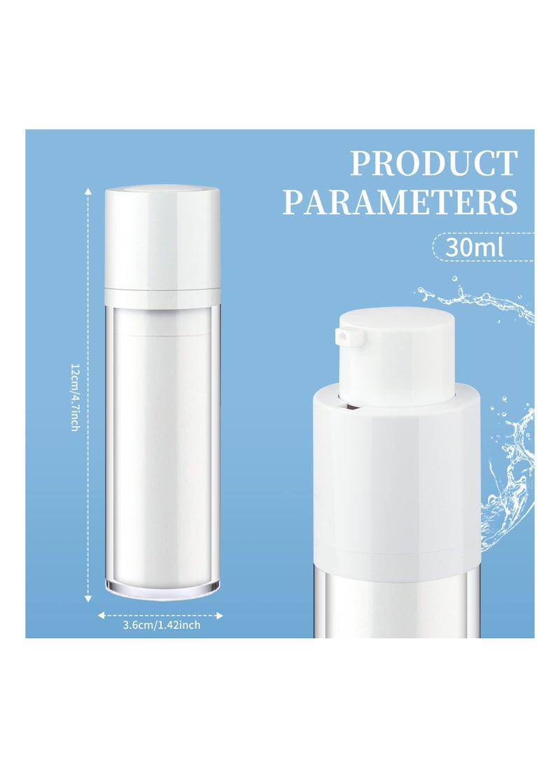 SYOSI - Airless Pump Bottle Moisturiser Container, 30ML Refillable Cosmetic Face Cream Container Dispenser, Hand Sanitizer Lotions and Creams Leak Proofc travel Vacuum Pump Jars for Women and Men (2 Pack) - Image 1