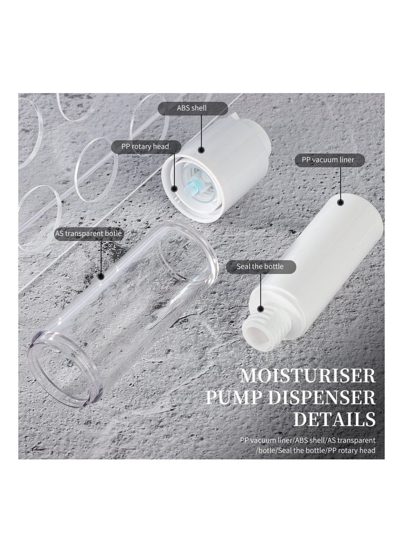 SYOSI - Airless Pump Bottle Moisturiser Container, 30ML Refillable Cosmetic Face Cream Container Dispenser, Hand Sanitizer Lotions and Creams Leak Proofc travel Vacuum Pump Jars for Women and Men (2 Pack) - Image 1