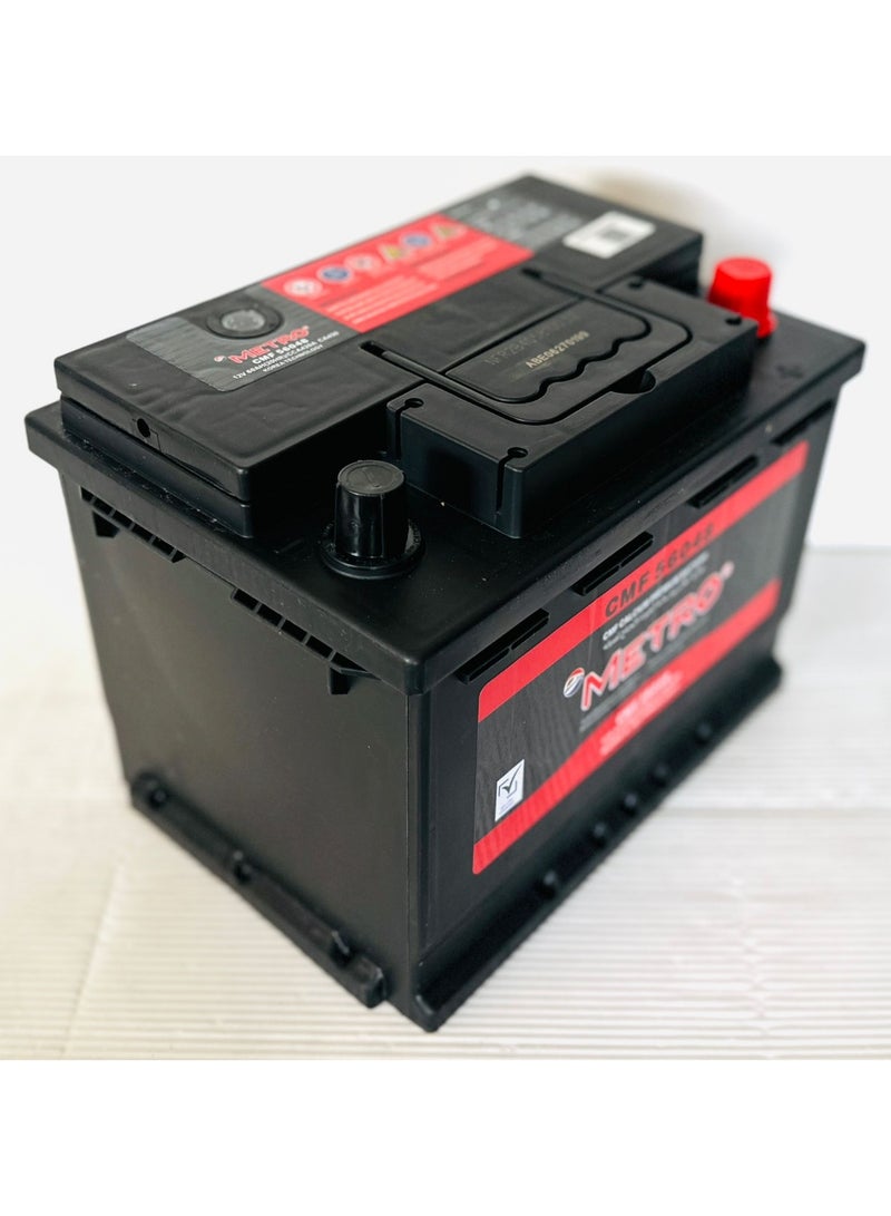 مترو بطارية سيارة 12 فولت 60 أمبير/ساعة DIN60L / 56048 (هيونداي / نيسان / كامري / إم جي / سيتروين / فيات / ميني / رينو / بيجو) - Image 4