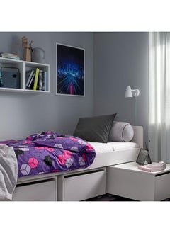 Zaboon Duvet Cover And Pillowcase, Purple/Black Patterned, 150X200/50X80 Cm  - Image 3