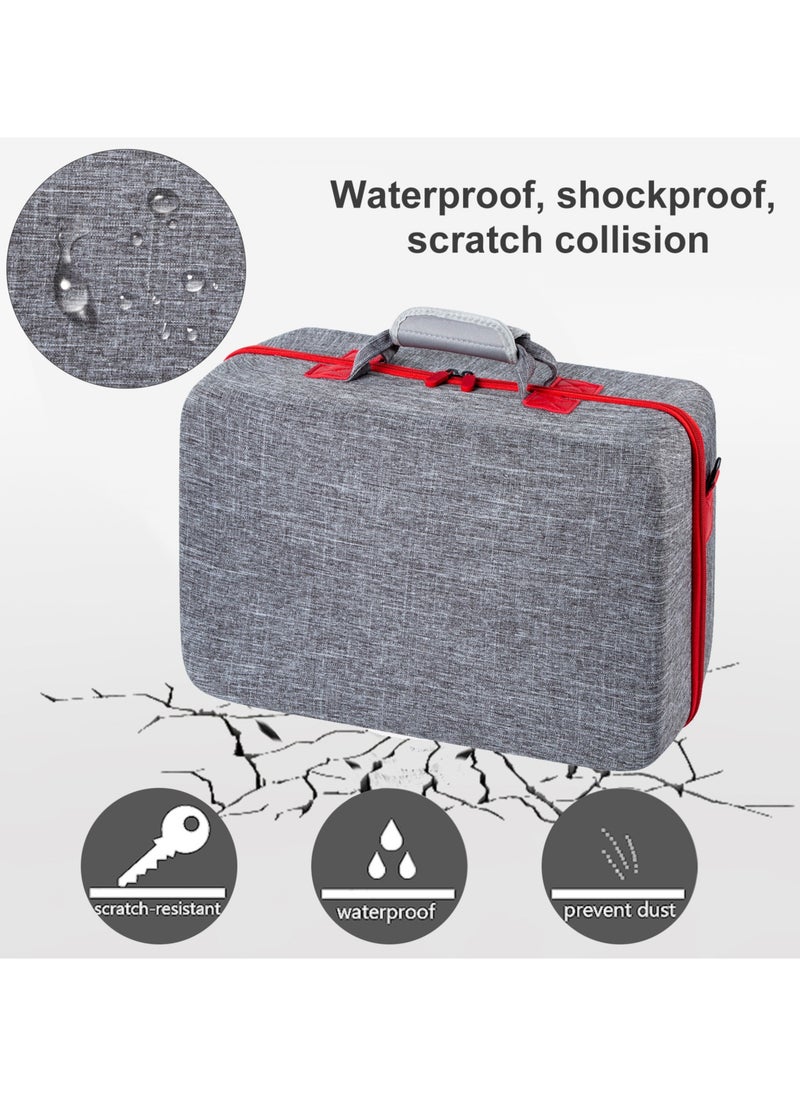 Yakiter - Travel Case for PS5 Console, Storage Bag for PS5 Controller, PS5 Console, Gaming Headset, and Gaming Accessories (Grey) - Image 1