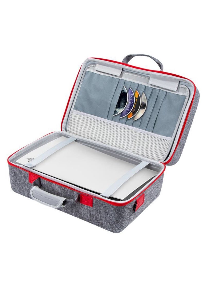 Yakiter - Travel Case for PS5 Console, Storage Bag for PS5 Controller, PS5 Console, Gaming Headset, and Gaming Accessories (Grey) - Image 1