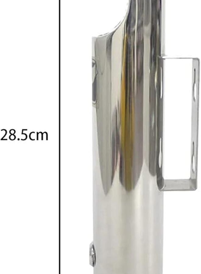 Silver Wall Mounted Outdoor Cigarette Ashtray Receptacle Fireproof Rustproof for Hotels Restaurants - Image 3